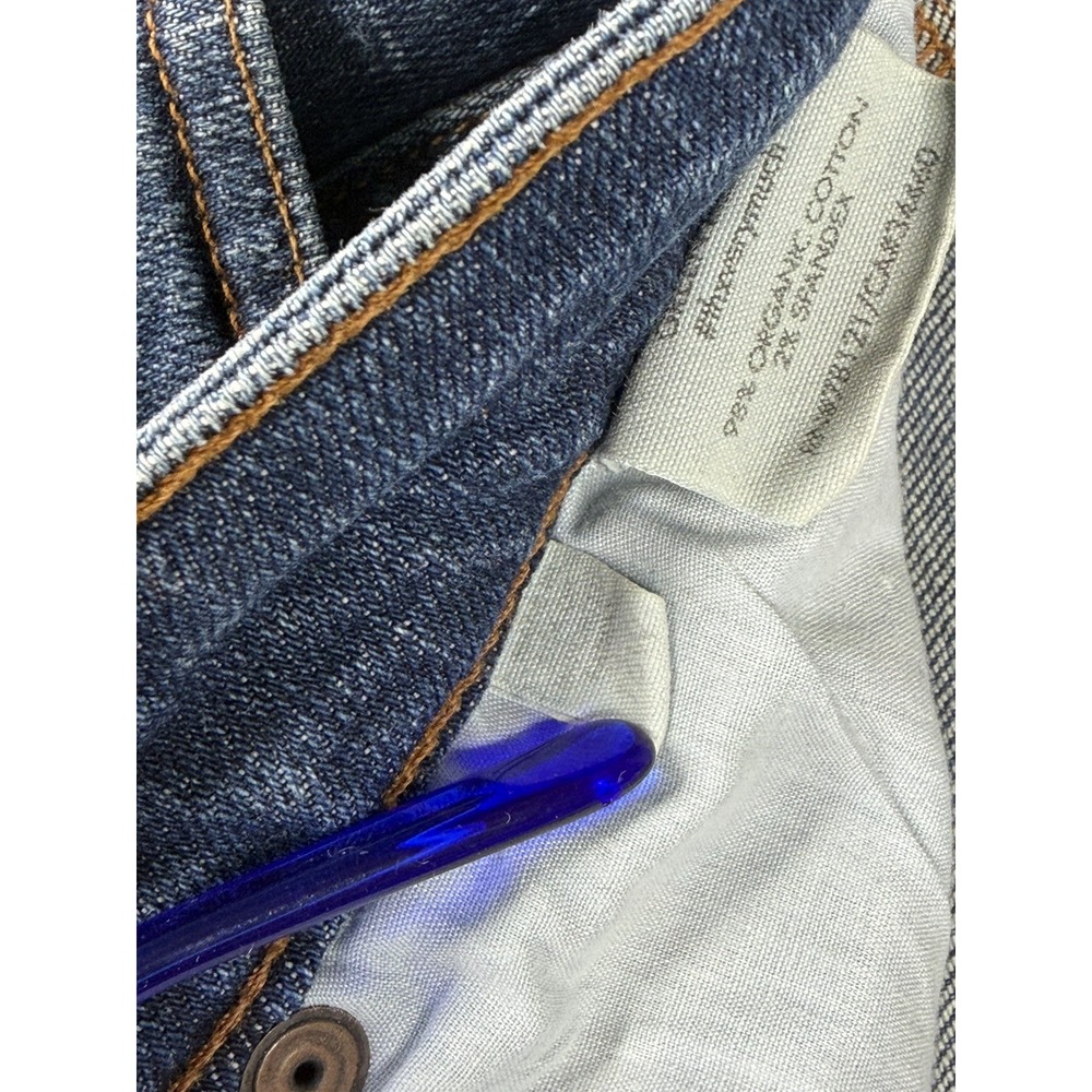 Eileen Fisher Woman 16W Blue Organic Cotton Tapered Leg Jeans Medium Wash Denim - Picture 4 of 9